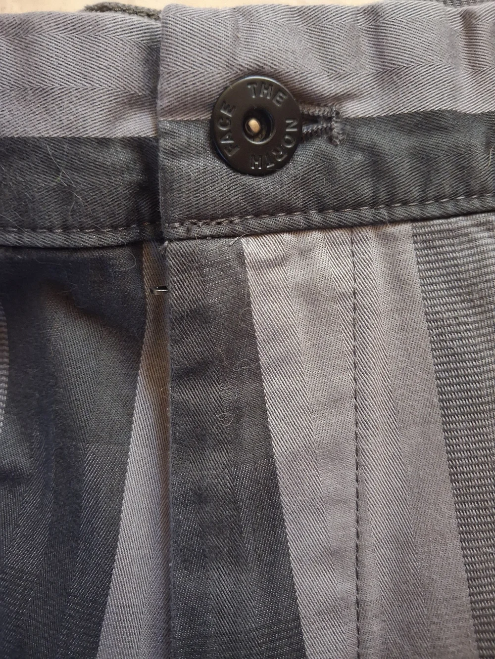 The North Face Men's Gray Striped Shorts